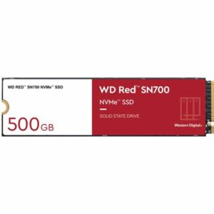 Western Digital WD Red SN700 500GB NVMe NAS SSD 3430MB/s 2600MB/s R/W 1000TBW 420K/515K IOPS M.2 Gen3x4 1.75M hrs MTBF 5yrs wty