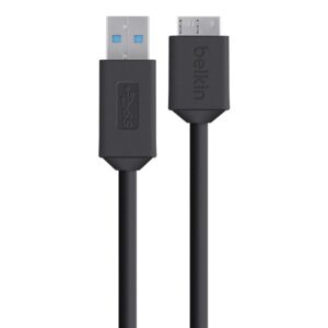 Belkin SuperSpeed USB 3.0 Cable A to Micro-B - Black (F3U166bt03-BLK)