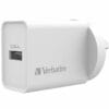 Shop Verbatim USB Charger Single Port 2.4A - White Single Port Wall Charger Rohs VerbatimVerbatim USB Charger Single Port 2.4A - White Single Port Wall Charger Rohs