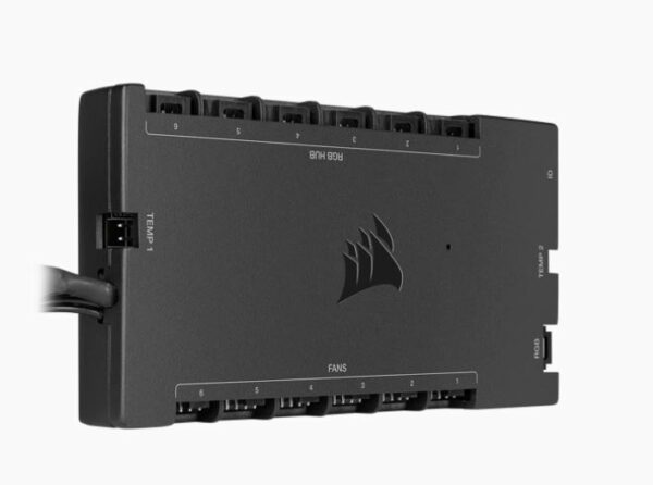 The CORSAIR iCUE COMMANDER CORE XT is both a PWM fan controller and RGB controller in one
