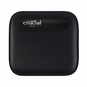Crucial X6 1TB External Portable SSD 540MB/s USB3.2 USB-C USB3.0 USB-A Durable Rugged Shock Vibration Proof for PC MAC PS4 PS5 Xbox Android iPad Pro