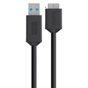 Belkin SuperSpeed USB 3.0 Cable A to Micro-B - Black (F3U166bt03-BLK) 0.9 Meter Cable
