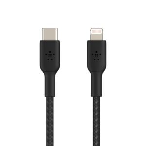 Belkin BoostCharge Braided Lightning to USB-C Cable (1m/3.3ft) - Black (CAA004bt1MBK)