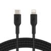 Belkin BoostCharge Braided Lightning to USB-C Cable (2M) - Black(CAA004bt2MBK)