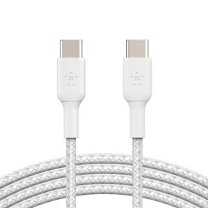 Belkin BOOST↑CHARGE™ Braided USB-C to USB-C Cable (1m / 3.3ft) - White (CAB004bt1MWH)