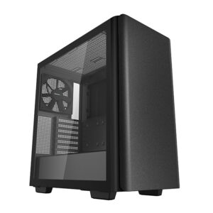 DeepCool CK500 Mid-Tower Case is a sleek and minimal case that delivers balanced airflow and noise performance for the modern-day builder with two pre-installed 140mm performance fans.