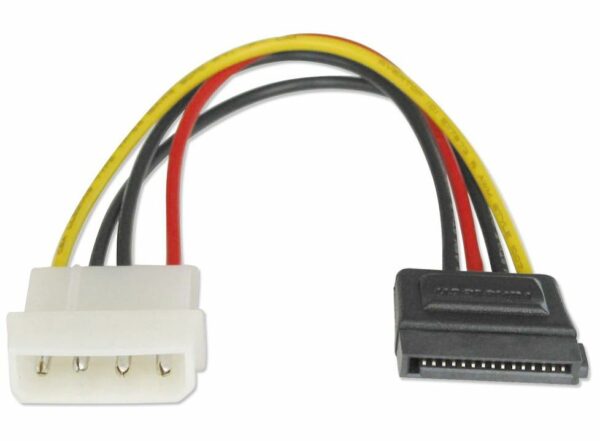 Astrotek SATA Power Cable 15cm 4 pins Male to 15 pins Female 18AWG RoHS
