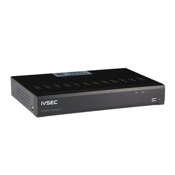 IVSEC NR3082X NVR 8 CHANNELS 12MP 8 x POE PORTS 2 BAYS H265 4K HDMI IVS