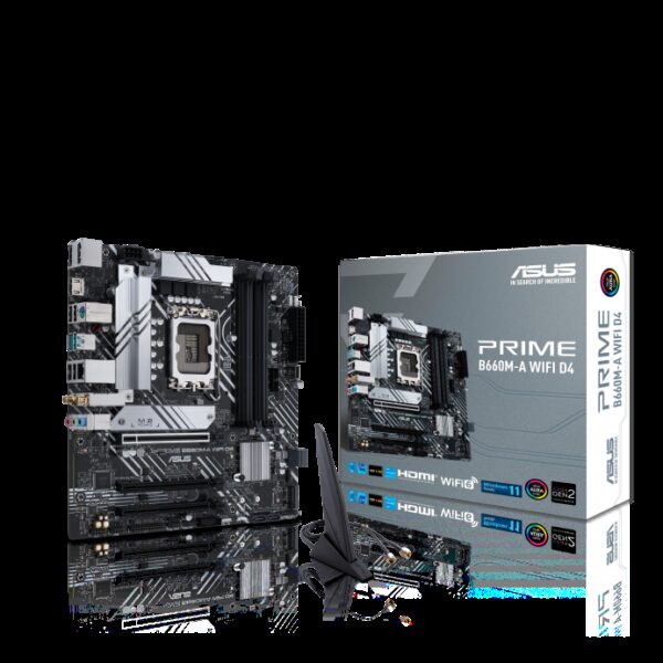 ASUS PRIME B660M-A WIFI D4 Intel® B660 (LGA 1700) mATX motherboard with PCIe 4.0