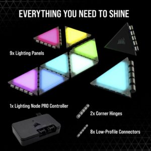 Extend your RGB lighting beyond your PC with the CORSAIR iCUE LC100 Smart Lighting Strip Starter Kit.