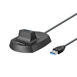 Extends your desktop computer’s existing USB 3.0 port up to 1 meter away with this cradle stand. Ideal for connecting USB Wi-Fi adapter and place it on your desk to get better reception. It also works for external hard drives
