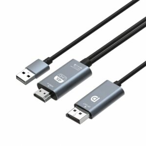 This HDMI to DisplayPort cable lets you to connect HDMI video source to a DisplayPort display