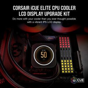 The CORSAIR iCUE ELITE CPU Cooler LCD Display Upgrade Kit transforms your CORSAIR ELITE CAPELLIX CPU cooler into a personalized dashboard