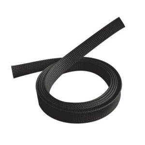 Brateck Braided Cable Sock (40mm/1.6" Width)  Material Polyester Dimensions1000x40mm -- Black