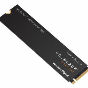 Western Digital WD Black SN770 500GB Gen4 NVMe SSD - 5000MB/s 4000MB/s R/W 300TBW 460K/800K IOPS 1.75M Hrs MTBF M.2 PCIe4.0 5yrs