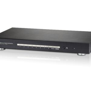 The VS1818T HDMI over single Cat 5 Splitter provides a fast and efficient way of switching high definition video from one input source to 8 displays. Incorporating suggested HDBaseT receivers*