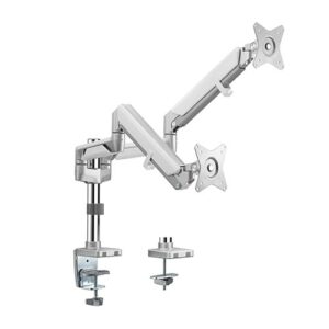 The LDT37-C024P Epic Gas Spring Monitor Arm moves the user into a new era of viewing comfort and positioning ease. The “Apple-like” aluminum finish pleases the eye while adding a soft yet modern touch to most any décor. The LDT37-C024P has ability to move monitors with little to no effort and the quality-tested internal gas spring mechanism firmly holds the monitor in place once in position. The LDT37-C024P Epic monitor arm is the perfect choice for users looking for solid performance and design.