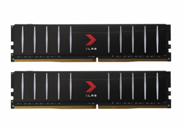 PNY XLR8 16GB (2x8GB) UDIMM 3200Mhz CL16 1.35V Low Profile Black Heat Spreader Gaming Desktop PC Memory