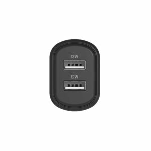Cygnett PowerPlus 12W USB-A Dual Port Wall Charger - Black (CY3672PDWLCH)