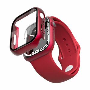 Cygnett EdgeShield Apple Watch 7 Case with Glass Screen Protector 45mm - Red (CY3978CPTGL)