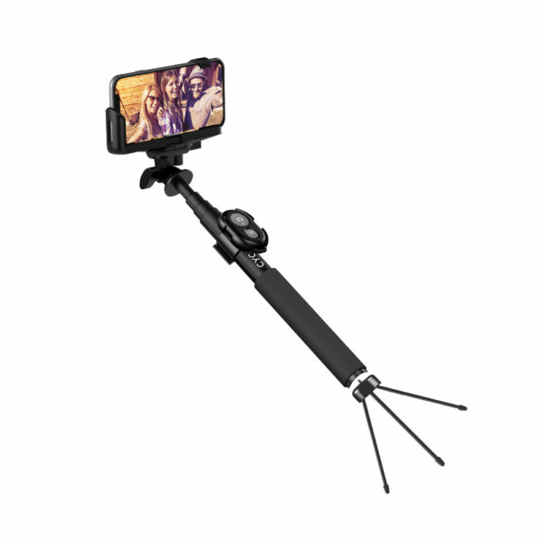 Cygnett GoStick Bluetooth Selfie Stick  Tripod - Black (CY1735UNSES)