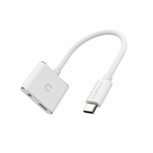 Cygnett Essentials USB-C to 3.5MM Audio  USB-C Fast Charge Adapter - White (CY2866PCCPD)