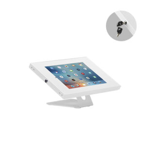PAD34-02 is a versatile tablet holder that is wall-mounted or installed on countertop surfaces. The enclosure can be rotated for horizontal or vertical viewing. An innovative internal design creates an all-in-one enclosure - compatible with most 9.7” to 11” tablets including iPad