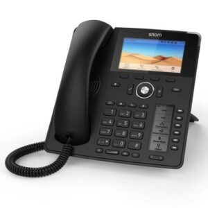 The Snom D785N belongs to the latest generation of advanced Snom IP phones. Elegantly designed (Black and white) and featuring a large high-resolution colour display and a convenient second screen for dynamic contact management.