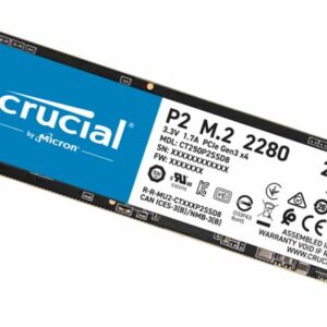 Crucial P2 250GB M.2 (2280) NVMe PCIe SSD - 3D NAND 2100/1150MB/s 150TBW 1.5mil hrs MTTF SMART  TRIM Acronis True Image Cloning Software 5yrs wty