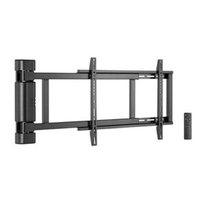 Find the perfect viewing angle with one simple press. LUMI’s PLB-M06 Motorized Swing TV Mount is designed for most 32'' -75'' TVs up to 50kg/110lbs. This mount can move your TV up to 170 degrees