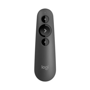 Logitech R500S Laser Presentation Remote with Dual Connectivity Bluetooth or USB 20m Range Red Laser Pointer for PowerPoint Keynote Google Slides Graphite
