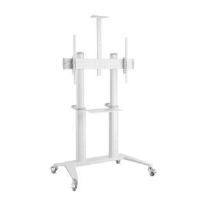 Brateck Ultra-Modern Large Screen Aluminum TV Cart  Fit 70"-120" Up to 140kg- White(LS)