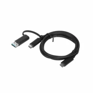 LENOVO Hybrid USB-C Cable with USB-A Adapter 5A 24Pin support 10Gbps 1M Cable – Lenovo NAL-4X90U90618 Docking Stations & Port Replicators Product Image