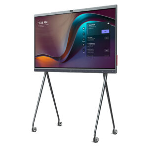 The Yealink MeetingBoard is an innovative collaboration space solution with an all-in-one design that fits all meeting rooms. Powered by Yealink-Genic Premium Audio Processing and Enhanced AI Video Tracking