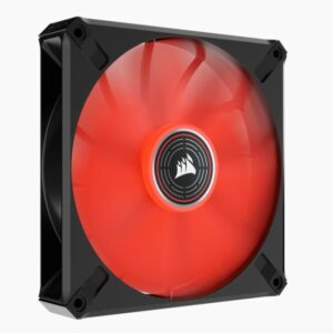 The CORSAIR ML140 LED ELITE Red Premium 140mm PWM Magnetic Levitation Fan boasts CORSAIR AirGuide technology and a magnetic levitation bearing for high-performance quiet
