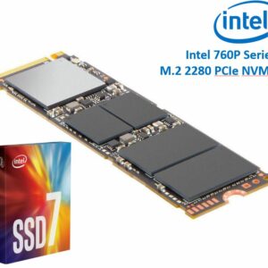 Intel 760P Series M.2 80mm 1000GB 1TB SSD 3D2 TLC PCIe NVMe 3230/1625MB/s 340K/275K IOPS 1.6 Million Hours MTBF Solid State Drive 5yrs Wty