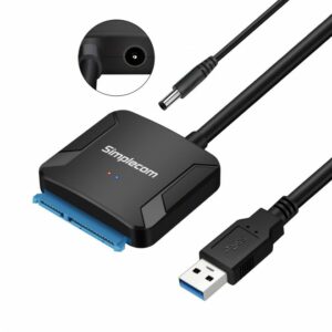 Simplecom SA236 USB 3.0 to SATA Adapter Cable Converter with Power Supply for 2.5"  3.5" HDD SSD