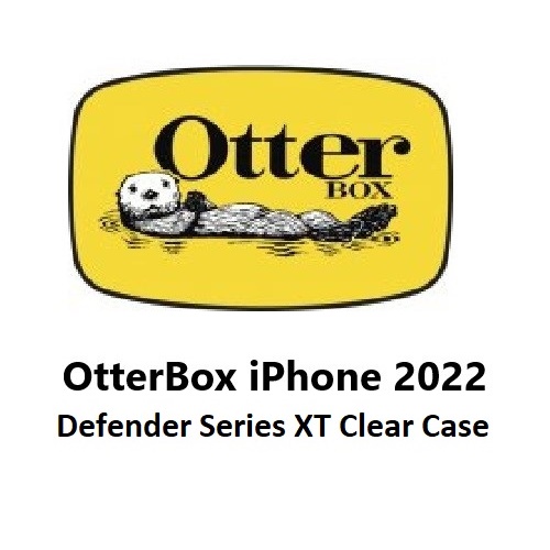 OtterBox Apple New iPhone Max 6.7" 2022 Defender Series XT Clear Case with MagSafe - Clear/Black (77-90065)