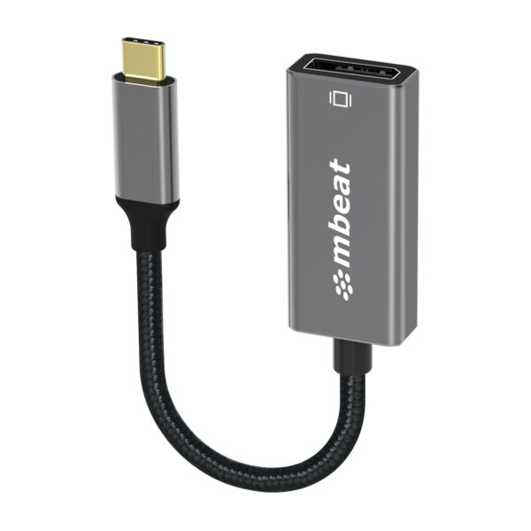 mbeat Elite USB-C to Display Port Adapter  -Converts USB-C to DisplayPort female port