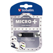 The Verbatim Micro+ USB Drive may be physically small but is certainly tough! Weighing in at only 3 grams and only 4.4mm thick this is a micro USB drive with a difference.