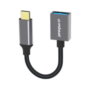 mbeat "Tough Link" USB-C to USB 3.0 Adapter with Cable - Space Grey