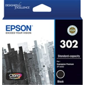EPSON 302 PIGMENT BLACK INK CLARIA PREMIUM FOR EXPRESSION PREMIUM XP-6000