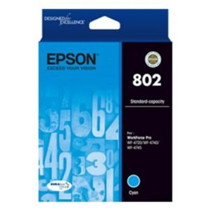 EPSON 802 STD CYAN INK DURABRITE FOR WF-4720 WF-4740 WF-4745