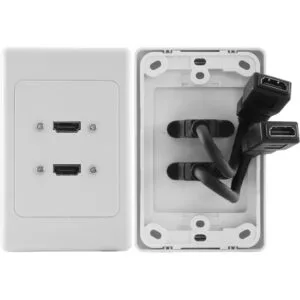 Pro2HDMI DUAL WALL PLATE WITH FLEXIBLE REAR SOCKETWall Plates