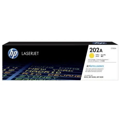 HPHP 202A YELLOW LASERJET TONER 1.3K FOR M254DW M254NW M280NW M281FDN M281FDWLaser Toner