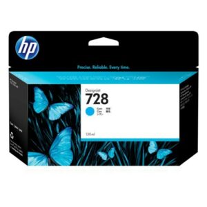 HP 728 DesignJet Ink Cartridge for T730 and T830 MF Printer Series 130mL Cyan