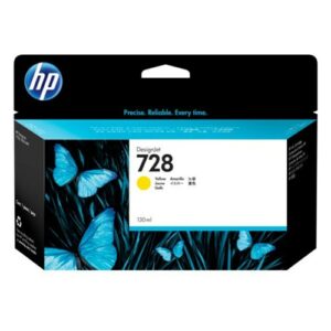 HP 728 DesignJet Ink Cartridge for T730 and T830 MF Printer Series 130mL Yellow
