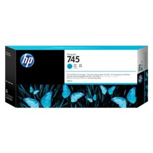 HP 745 DesignJet Ink Cartridge for Z2600 and Z5600 PostScript Printers 300mL Cyan