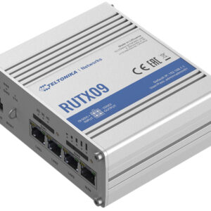 RUTX09 is a robust industrial LTE Advanced (LTE-A) router equipped with 4x Gigabit Ethernet ports