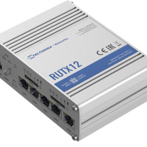 RUTX12 is a robust industrial LTE Advanced (LTE-A) router equipped with Load Balancing via two LTE modems